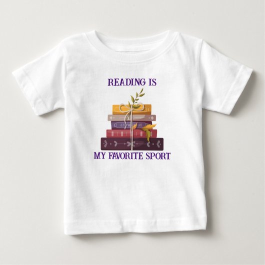 My favorite sport is reading baby t-shirt (Vorderseite)