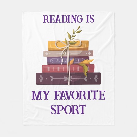 My favorite sport is reading fleecedecke (Vorderseite)