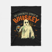 My Favorite Srit Is Whiskey Funny Ghost Halloween Fleecedecke (Vorderseite)