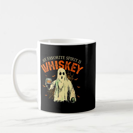 My Favorite Srit Is Whiskey Funny Ghost Halloween  Kaffeetasse (Links)