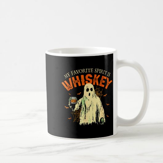 My Favorite Srit Is Whiskey Funny Ghost Halloween  Kaffeetasse (Rechts)