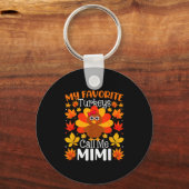 My Favorite Turkeys Call Me Mimi Thanksgiving Fami Schlüsselanhänger (Vorderseite)
