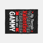 My Favorite Valentine Call Me Gammy Happy Valentin Fleecedecke (Vorderseite (Horizontal))