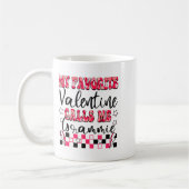 My Favorite Valentine Calls Me Grammie Valentines Kaffeetasse (Links)