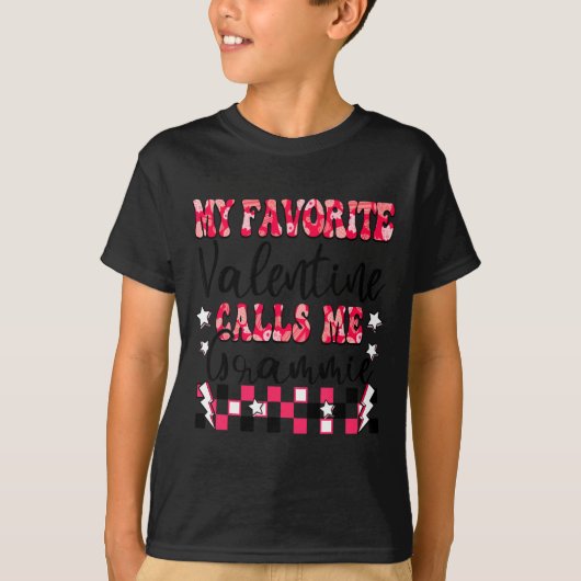 My Favorite Valentine Calls Me Grammie Valentines  T-Shirt (Vorderseite)