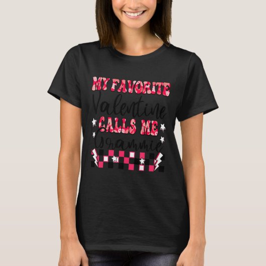 My Favorite Valentine Calls Me Grammie Valentines  T-Shirt (Vorderseite)