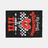 My Favorite Valentine Calls Me Titi Happy Valentin Fleecedecke (Vorderseite (Horizontal))