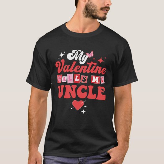 My Favorite Valentine Calls Me Uncle Valentines Da T-Shirt (Vorderseite)