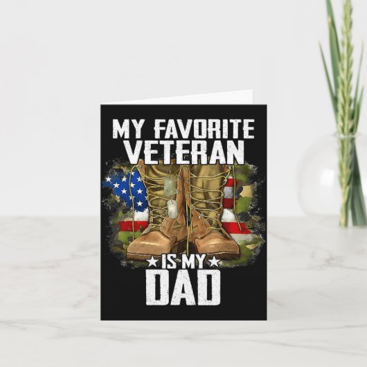 My Favorite Veteran Is My Dad Father Veterans Day Karte (Vorderseite)