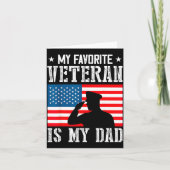 My Favorite Veteran Is My Dad Father Veterans Day Karte (Vorderseite)