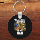 My Favorite Veteran Is My Dad Father Veterans Day Schlüsselanhänger (Vorderseite)