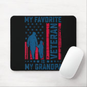 My Favorite Veteran Is My Grandpa Grandfather Vete Mousepad (Mit Mouse)