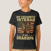 My Favorite Veteran Is My Grandpa Grandfather Vete T-Shirt (Vorderseite)