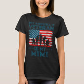 My Favorite Veteran Is My Mimi American Flag Veter T-Shirt (Vorderseite)