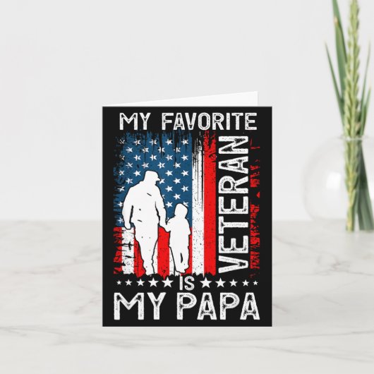My Favorite Veteran Is My Papa Grandpa Thank You V Karte (Vorderseite)