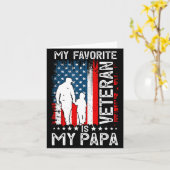 My Favorite Veteran Is My Papa Grandpa Thank You V Karte (Gelbe Blume)