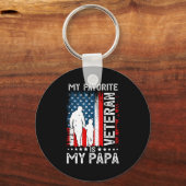 My Favorite Veteran Is My Papa Grandpa Thank You V Schlüsselanhänger (Vorderseite)