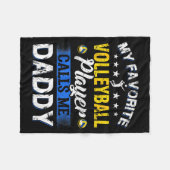 My Favorite Volleyball Player Calls Me Daddy  Fleecedecke (Vorderseite (Horizontal))