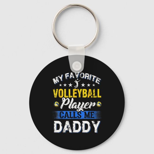 My Favorite Volleyball Player Calls Me Daddy Schlüsselanhänger (Vorderseite)