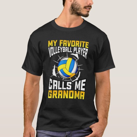 My Favorite Volleyball Player Calls Me Grandma T-Shirt (Vorderseite)