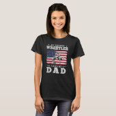 My Favorite Wrestler Calls Me Dad US Flag Wrestlin T-Shirt (Vorne ganz)