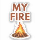 My Fire Minimal Flame Vinyl Sticker (Vorderseite)
