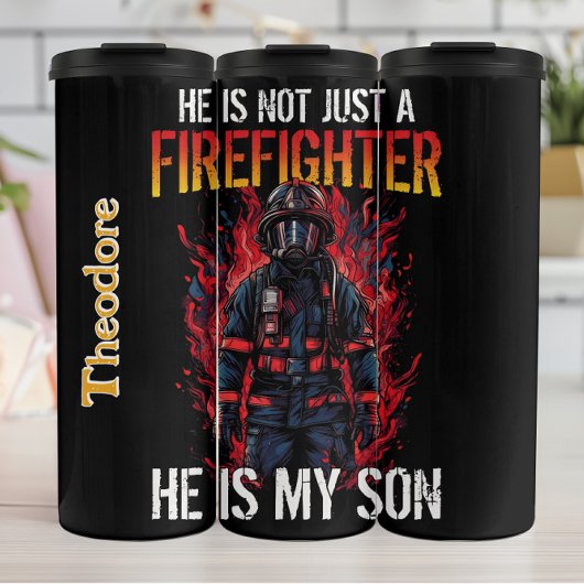 My Firefighter Son My Hero Thermosbecher