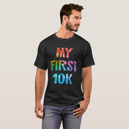 My First 10K Tie Dye Running Saying Race Finisher  T-Shirt (Vorne ganz)