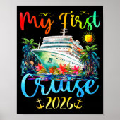 My First 2026 Cruise Trip Kids Vacation Matching F Poster (Vorne)