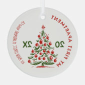 My First apartment keepsake fireplace Whimsical Ornament Aus Glas (Rückseite)