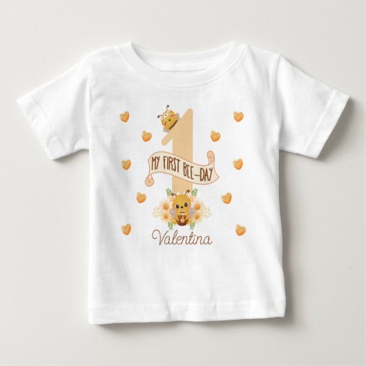 "my first beday" niedliches Shirt zum 1. Geburtsta (Vorderseite)