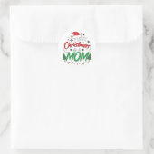 My First Christmas As A Mom Funny New Mom Mommy Runder Aufkleber (Tasche)