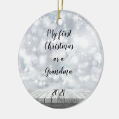My First Christmas as Grandma Ceramic Ornament (Links)