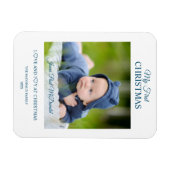My First Christmas Babies Custom Photo Keepsake Magnet (Horizontal)