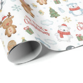 My First Christmas Baby Animals Wrapping Paper Geschenkpapier (Rolleneckpunkt)
