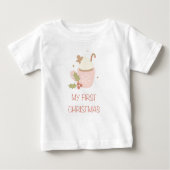 My First Christmas Baby T-Shirt Girl Outfit (Vorderseite)