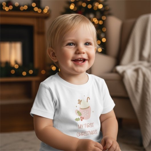 My First Christmas Baby T-Shirt Girl Outfit