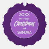 My First Christmas Cat Ornament (Rückseite)