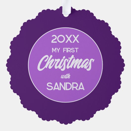 My First Christmas Cat Ornament (Rückseite)