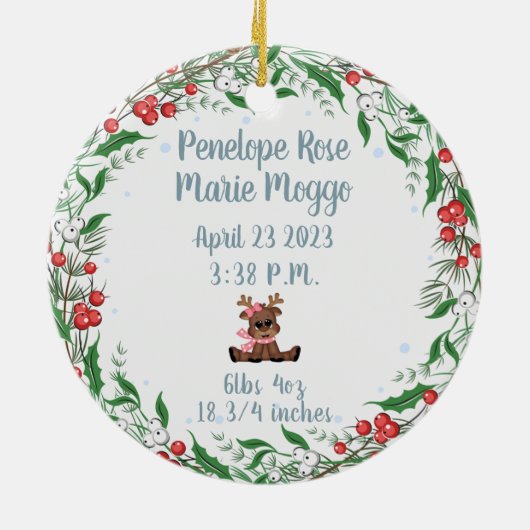 My First Christmas Ceramic Ornament (Hinten)