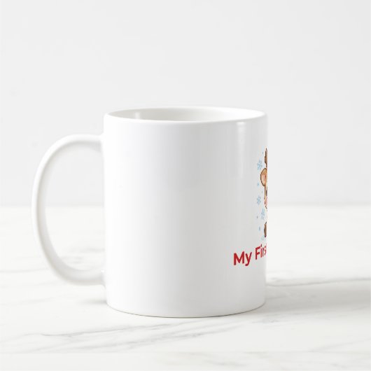 My First Christmas Cute Baby Holiday Mug Kaffeetasse (Links)