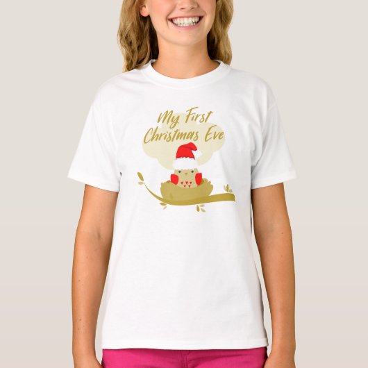 My First Christmas Eve Baby T-shirt (Vorderseite)