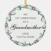 My First Christmas-Grandmother, Photo Keepsake Keramik Ornament (Vorne)