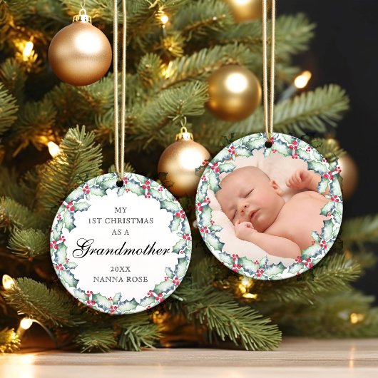 My First Christmas-Grandmother, Photo Keepsake Keramik Ornament