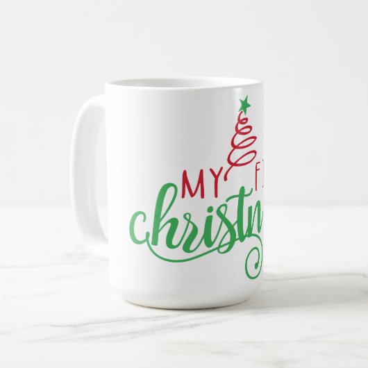 My First Christmas Mug | Cute Holiday Baby Gift Cu Kaffeetasse (Vorderseite Links)