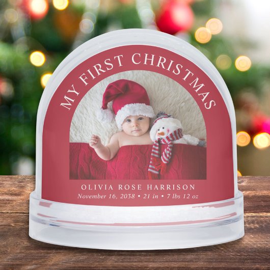 My First Christmas Newborn Baby Photo Schneekugeln