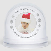 My First Christmas Personalized Baby Photo Schneekugeln (Vorderseite)