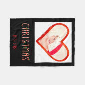 My First Christmas Sister Love Heart Baby Photo Fleecedecke (Vorderseite (Horizontal))