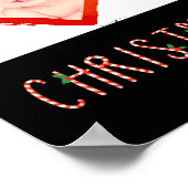 My First Christmas Sister Love Heart Baby Photo Poster (Ecke)