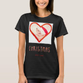 My First Christmas Sister Love Heart Baby Photo T-Shirt (Vorderseite)